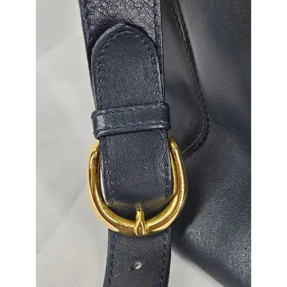 LANCEL VINTAGE BLACK LEATHER SHOULDER BAG – FRONT FLAP – MADE IN ITALY 10"x8"x4" - Picture 8 of 16